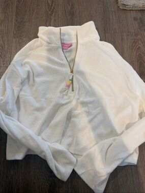 Women's White Quarter-Zip Turtleneck Fleece Sweater  
Stoney clover x target